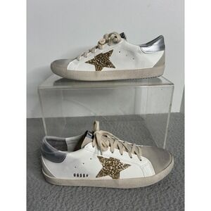 Golden Goose Deluxe Brand Superstar White Leather Gold Star Sneakers EU 45 US 12